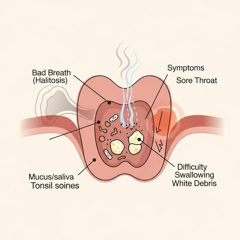편도결석의 원인과 증상